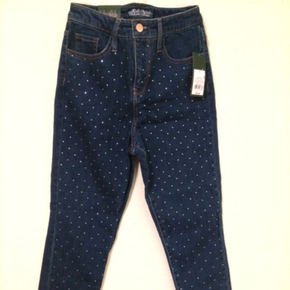 Skinny Jeans womens sz 2 rhinestones - Picture 6 of 6